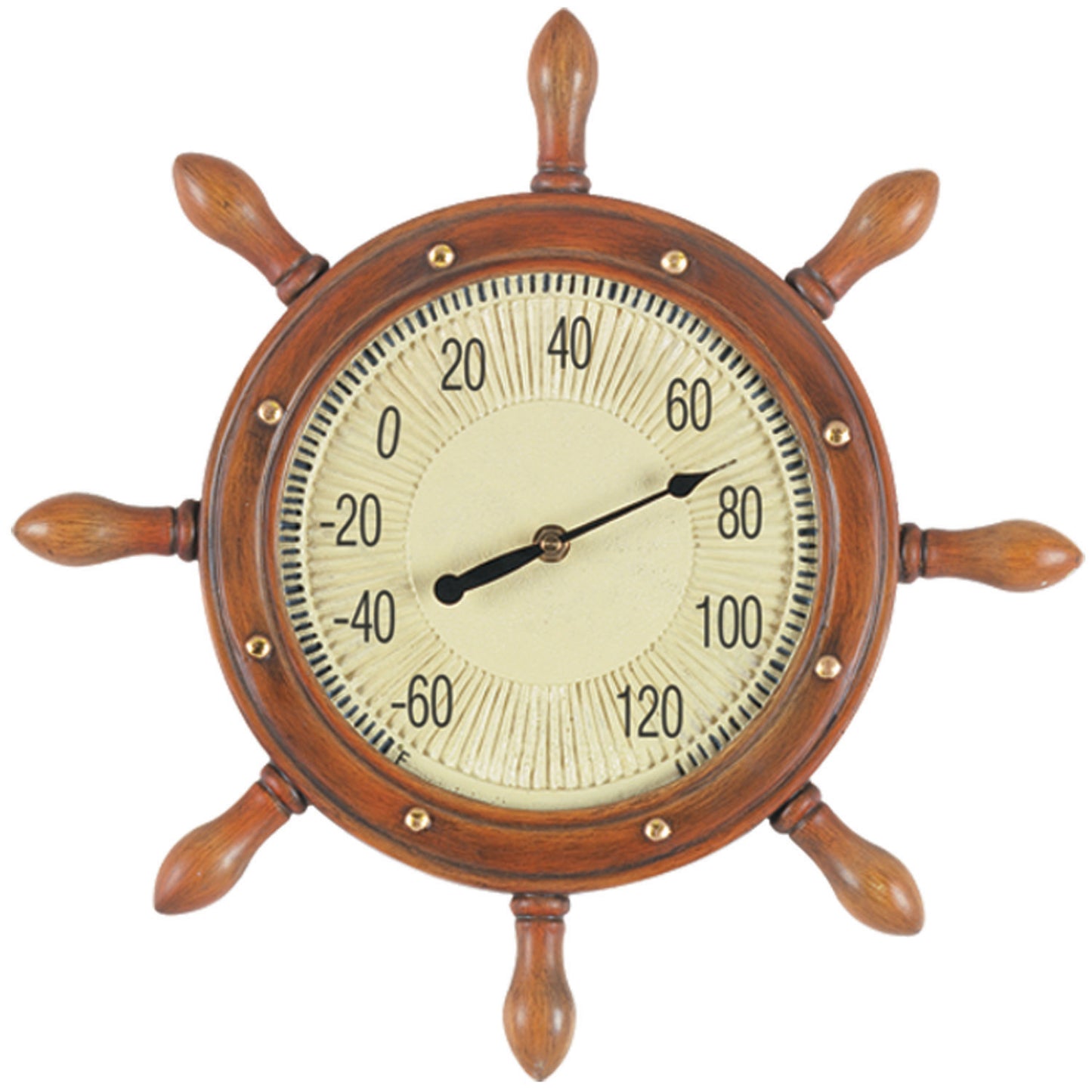 16" W Captains Wheel Thermometer