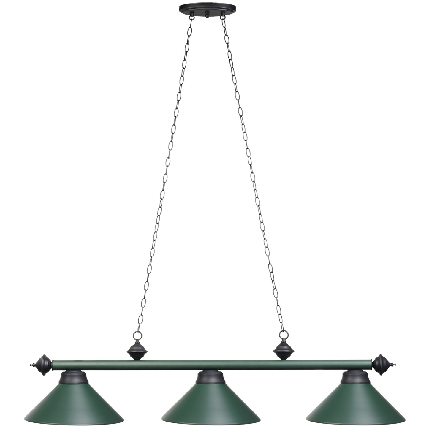 54" 3lt Billiard Light - Matte Green