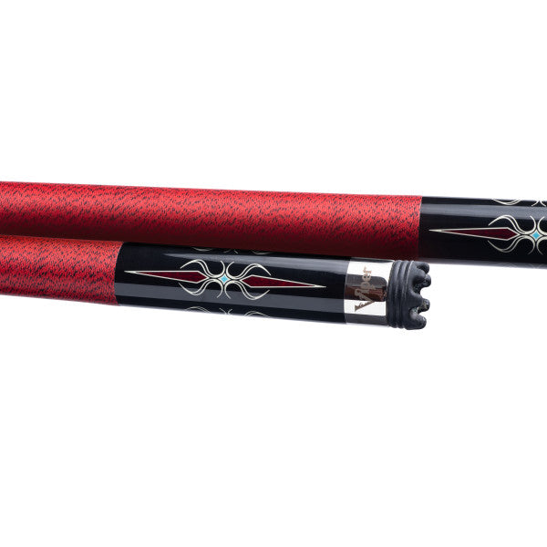 Viper Sinister Red and Black Wrap Billiard/Pool Cue Stick