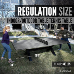 JOOLA Berkshire Gray Indoor/Outdoor Table Tennis Table