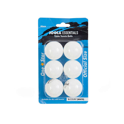 JOOLA Essentials 1-star Table Tennis Balls (6 Count)