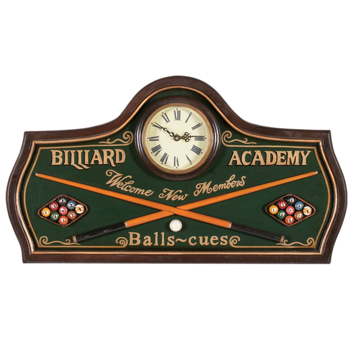 Billiard Academy Clock