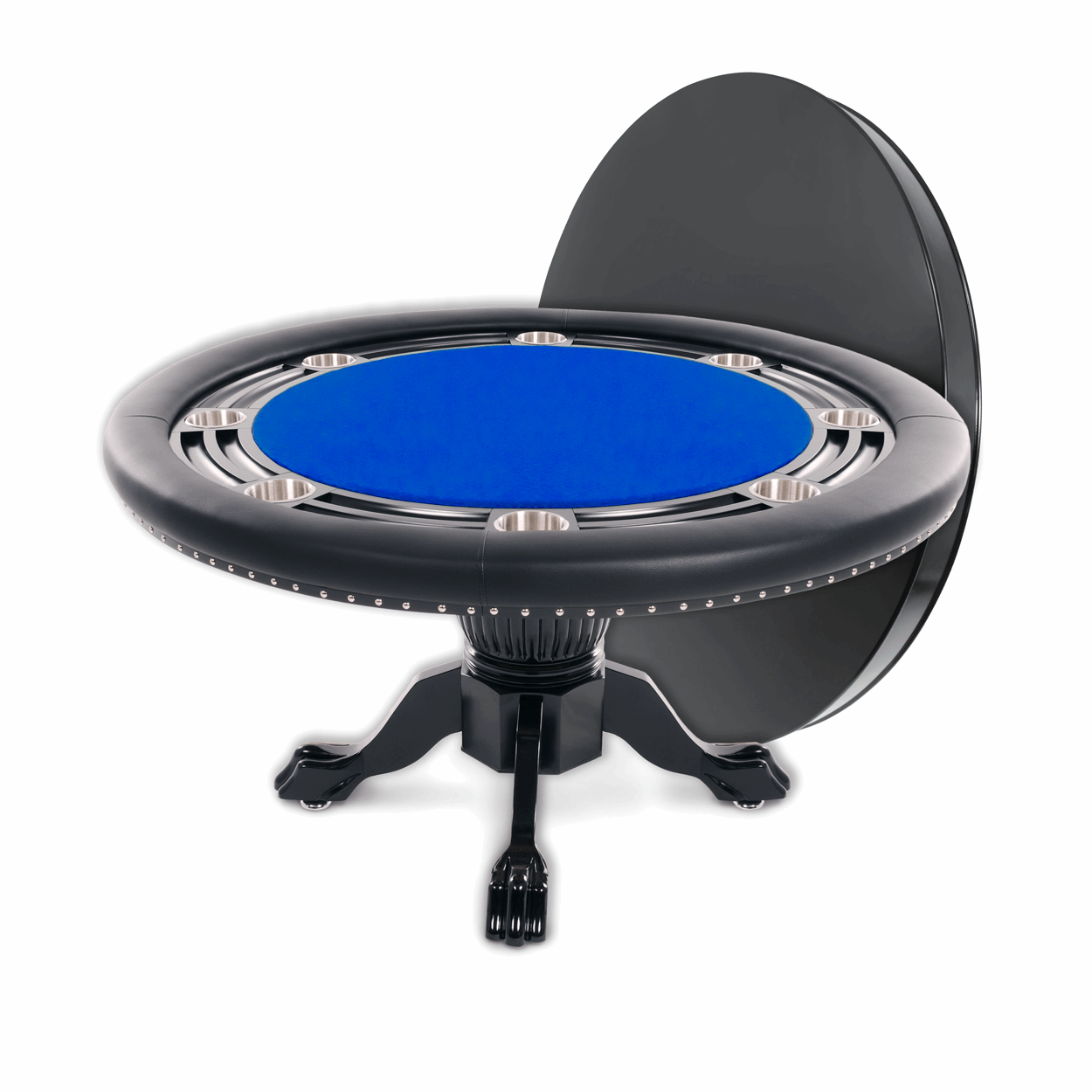 BBO Poker Nighthawk Round Poker Table with Round Dining Top