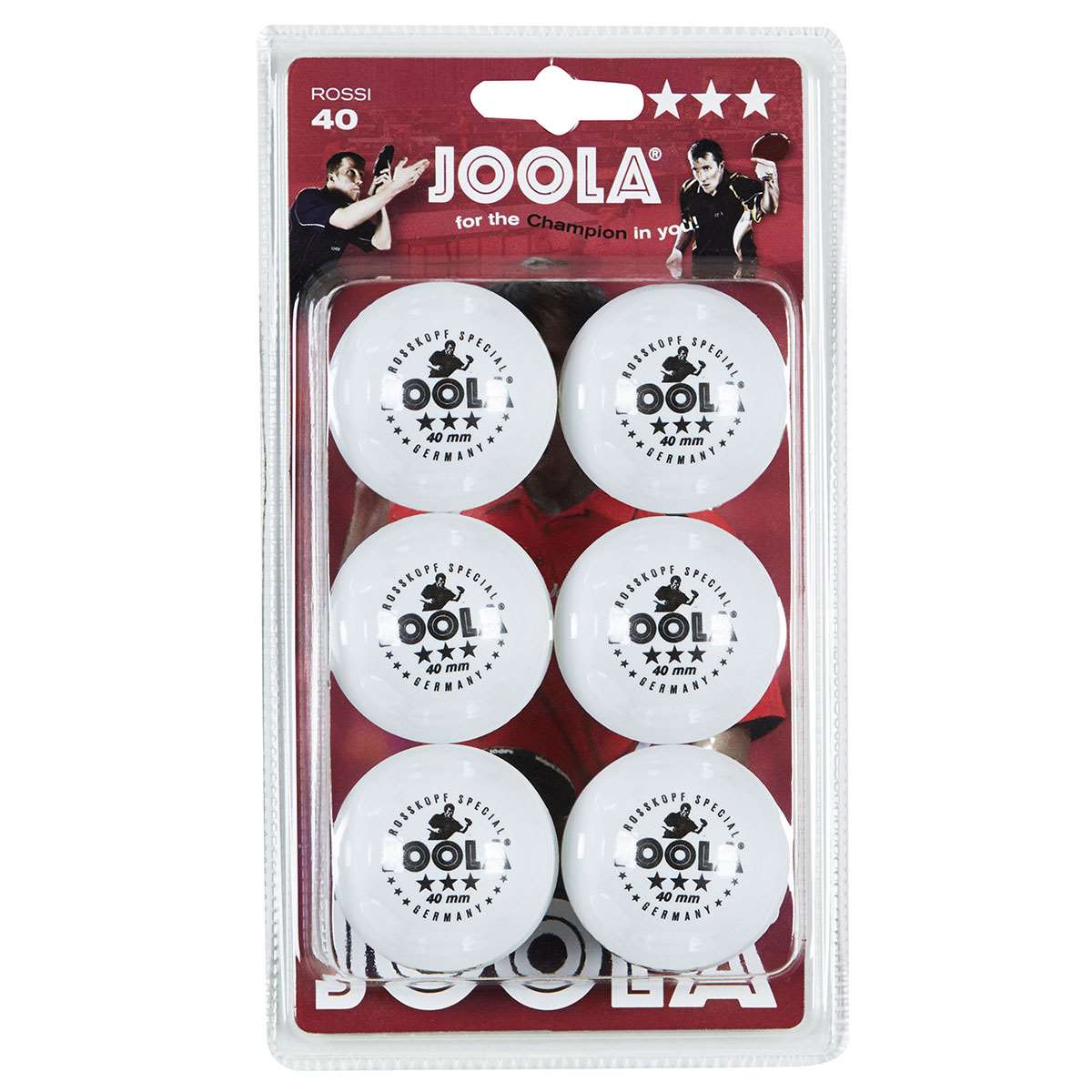 JOOLA Rossi 3-star Poly Table Tennis Balls (6 Count)