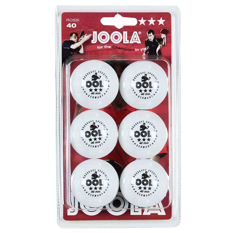 JOOLA Rossi 3-star Poly Table Tennis Balls (6 Count)
