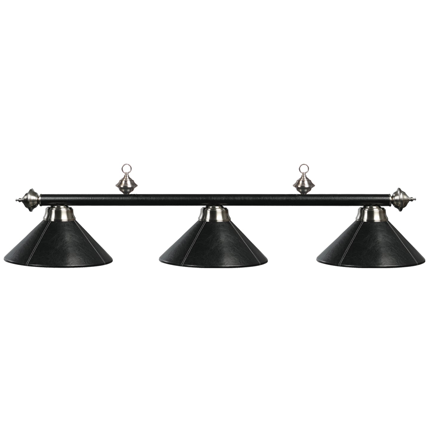 3 Lt 54" Billiard Light - Leather/Black