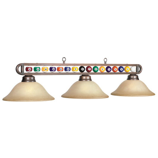 55" Bronze Billiard Ball 3 Lt - Fixture