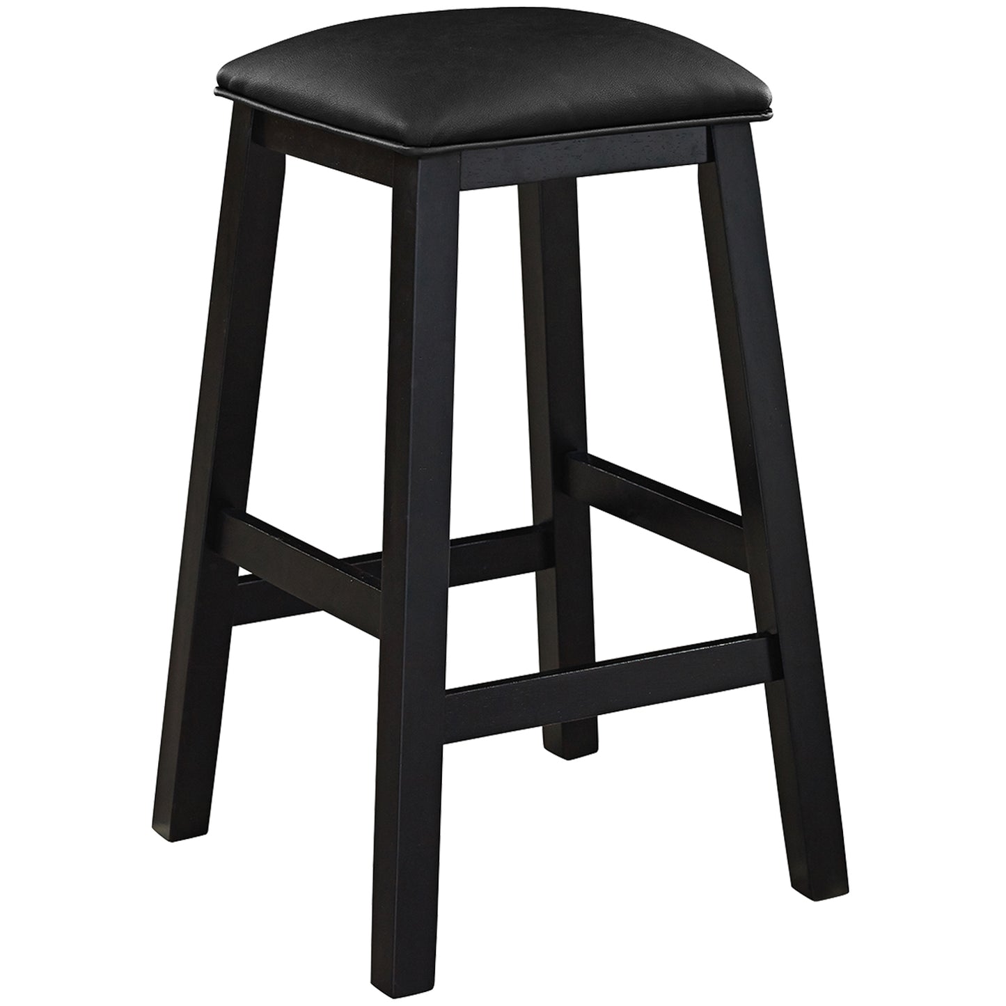 Square Backless Barstool - Antique Black