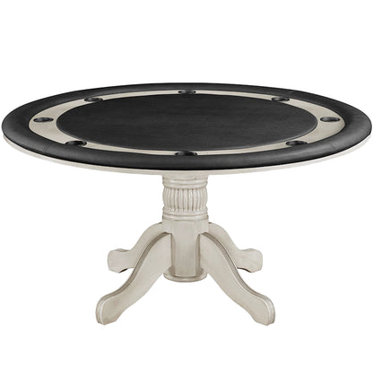 60" 2 in 1 Game Table - Antique White