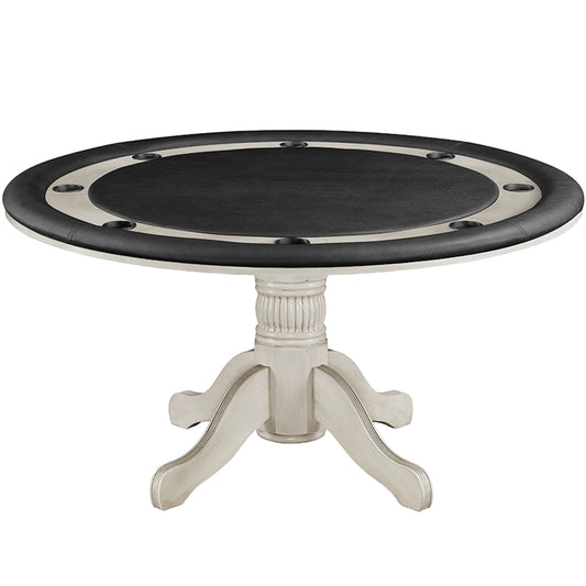 60" 2 in 1 Game Table - Antique White