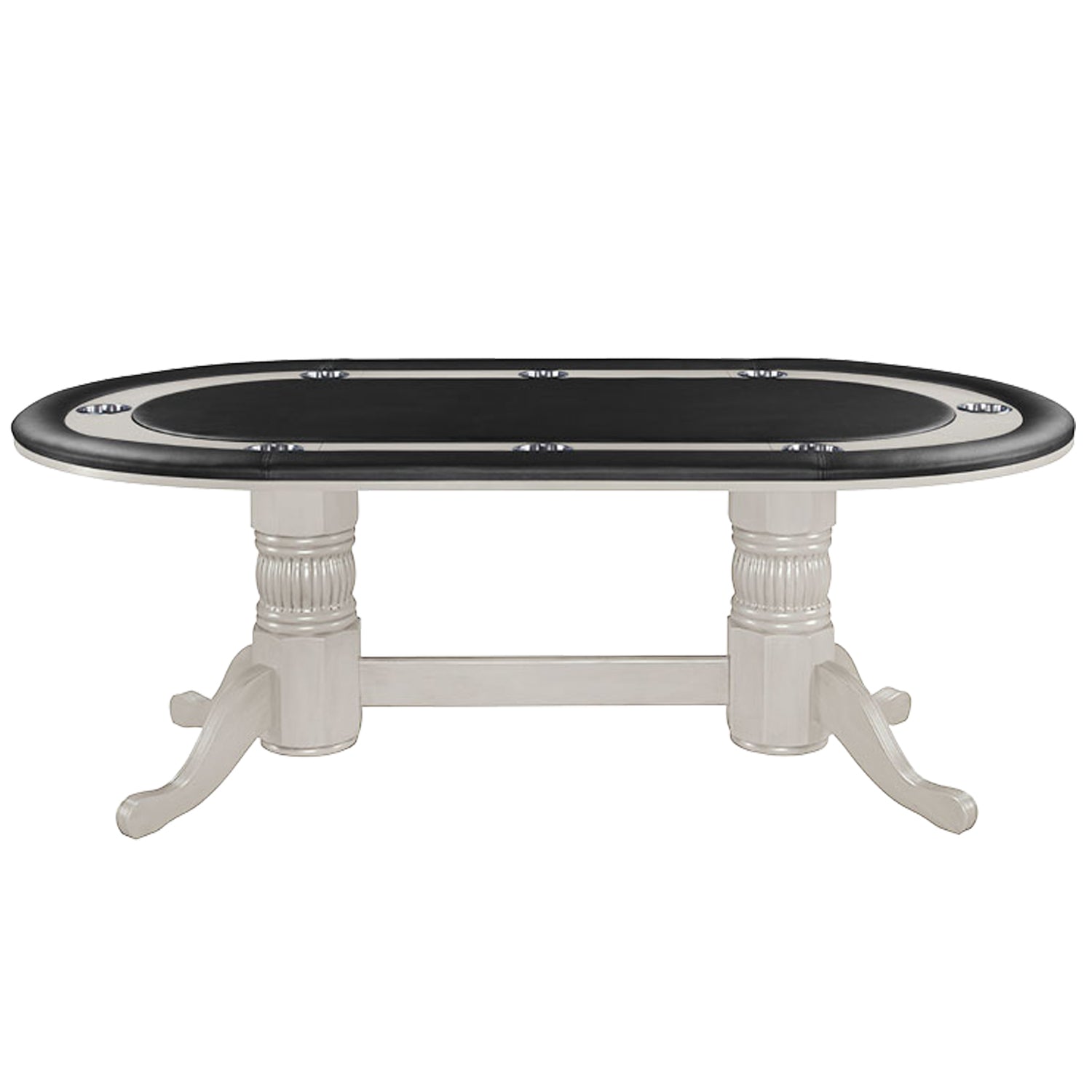 84" Texas Hold'em Game Table - Antique White