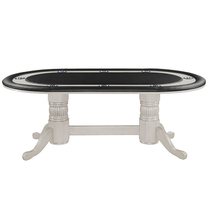 84" Texas Hold'em Game Table - Antique White