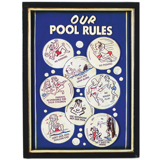 Our Pool Rules Wall Sign