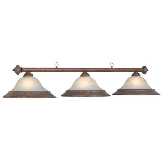 60" 3 Lt Billiard Light - Old Brown