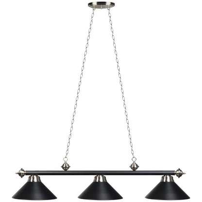 54" 3lt Billiard Light - Matte BLK/ST