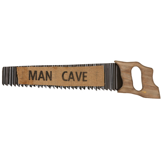 Metal Sign Man Cave Saw