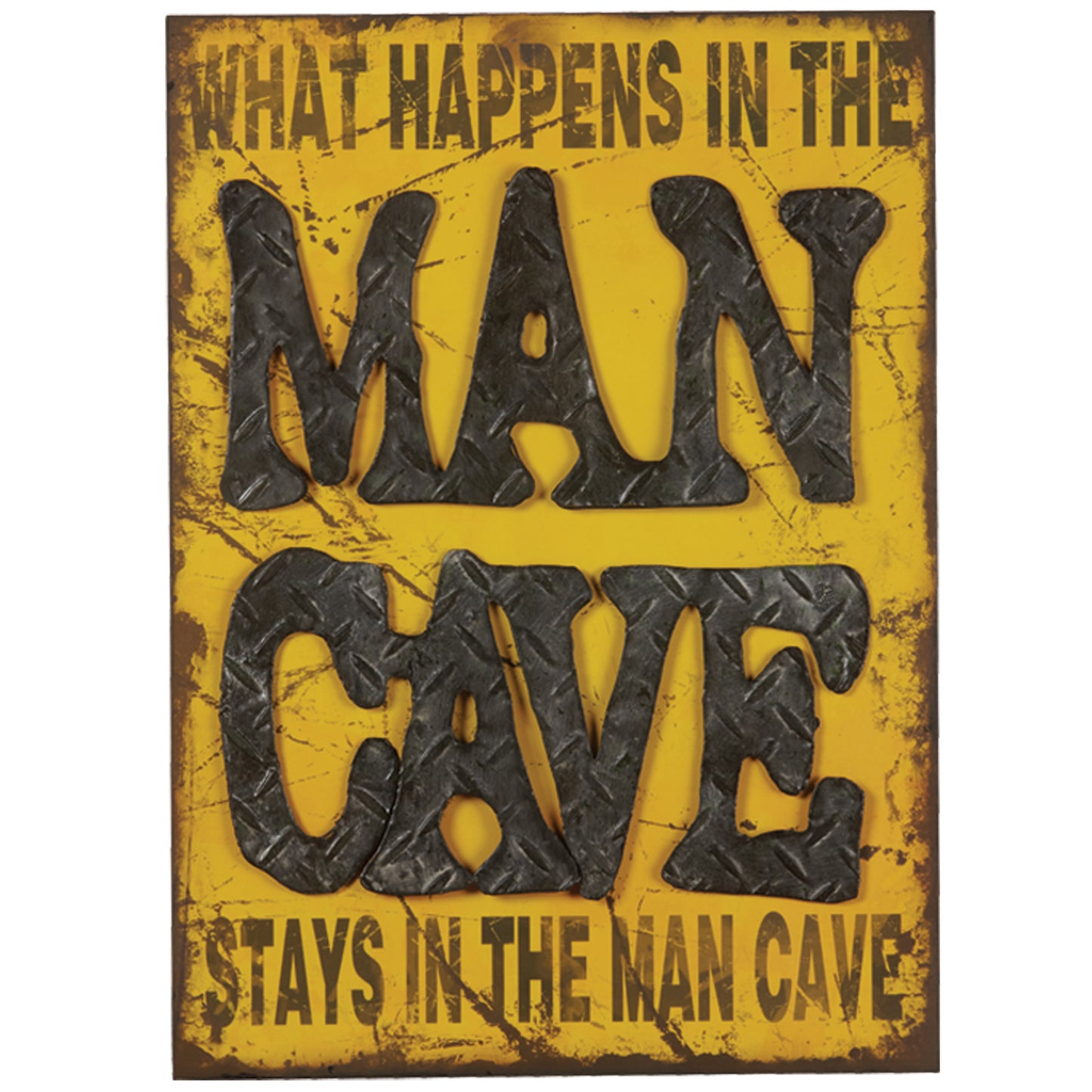 Metal Sign What Happens in the Man Cave