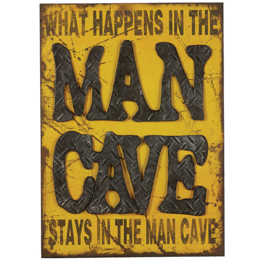Metal Sign What Happens in the Man Cave