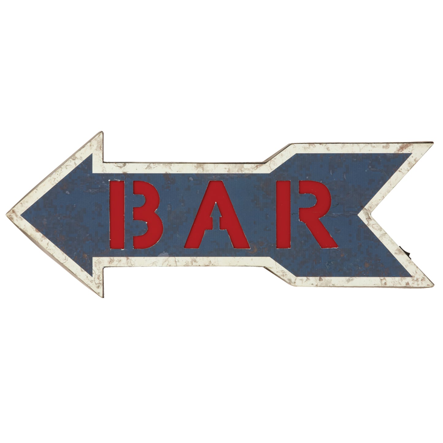 Metal Sign Bar Arrow - Blue