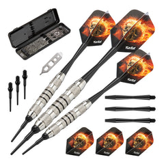 Viper Neptune Electronic Dartboard, "The Bull Starts Here" Throw Line Marker, Blazer 16g Soft Tip Darts, Dart Tip Remover Tool & Tufflex II Black Dart Tips