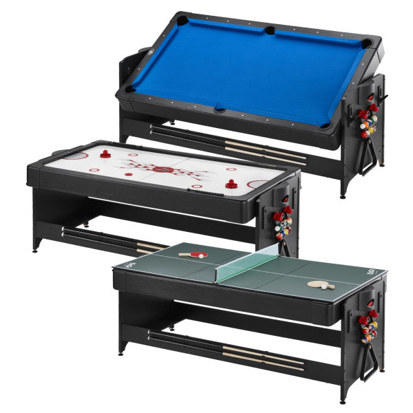 Fat Cat Original 3-in-1 7' Pockey Multi-Game Table Red