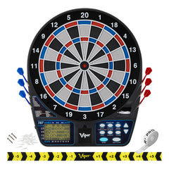 Viper 787 Electronic Dartboard, Pitbull Soft Tip Darts, 50ct Dart Tips, "The Bull Starts Here" Throw Line Marker & Tip Remover Tool