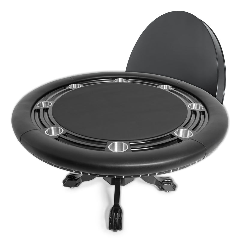 BBO Poker Nighthawk Round Poker Table with Round Dining Top