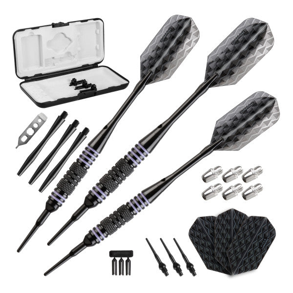 Viper Neptune Electronic Dartboard, "The Bull Starts Here" Throw Line Marker, Bobcat Adjustable Weight Soft Tip Darts, Dart Tip Remover Tool & Tufflex II Black Dart Tips