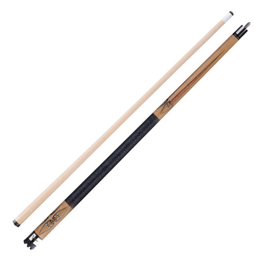 Viper Sinister Black and White Wrap with Brown Stain Billiard/Pool Cue Stick 18 Ounce