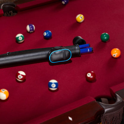 Casemaster Q-Vault Supreme Black with Blue Trim Cue Case