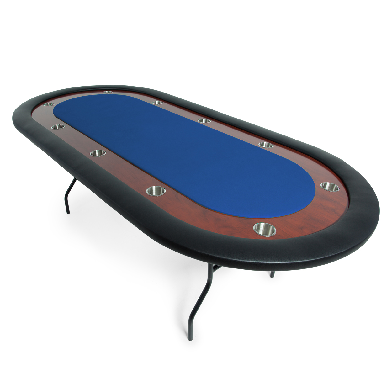 BBO Ultimate Poker Table - 92" Folding Leg Poker Table - Mahogany