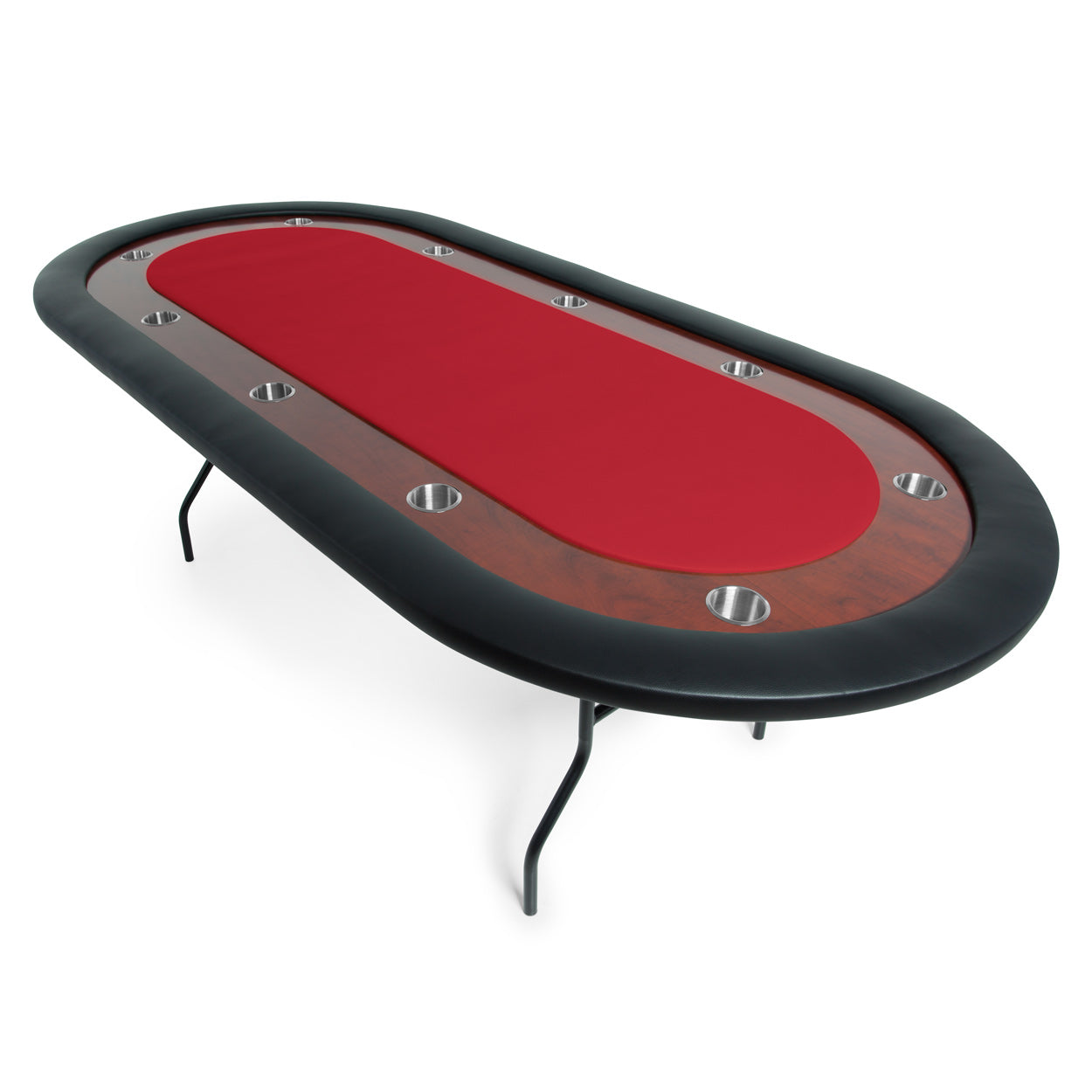 BBO Ultimate Poker Table - 92" Folding Leg Poker Table - Mahogany