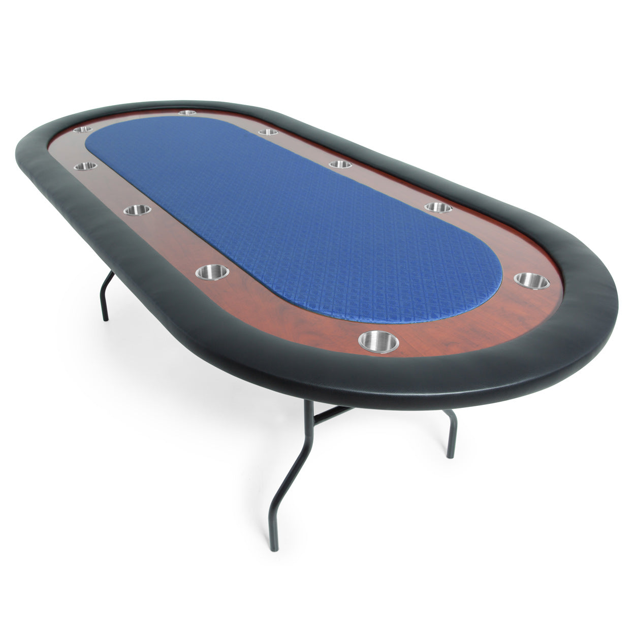BBO Ultimate Poker Table - 92" Folding Leg Poker Table - Mahogany