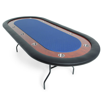 BBO Ultimate Poker Table - 92" Folding Leg Poker Table - Mahogany
