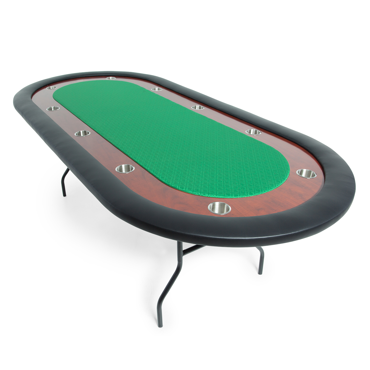 BBO Ultimate Poker Table - 92" Folding Leg Poker Table - Mahogany