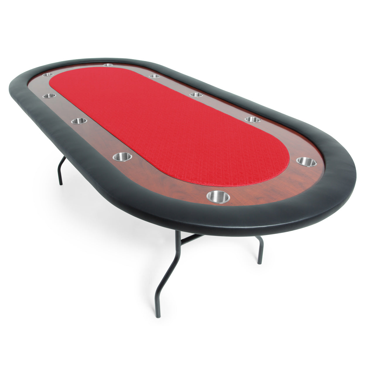 BBO Ultimate Poker Table - 92" Folding Leg Poker Table - Mahogany