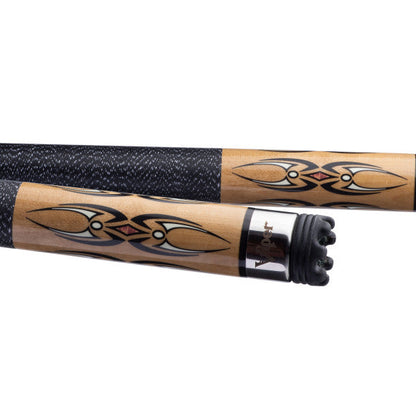 Viper Sinister Black and White Wrap with Brown Stain Billiard/Pool Cue Stick 19 Ounce